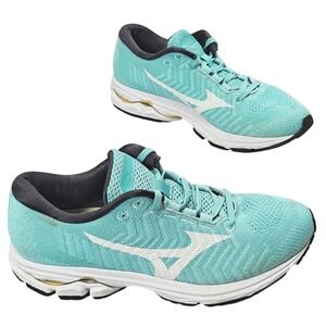 Mizuno Wave Rider 22 Womens Running Sneakers Teal White Mesh J1GD183101 Size 8.5